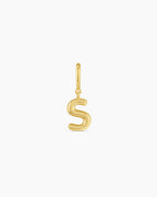 Alphabet Helium Parker Charm #S || option::18K Gold Plated, S