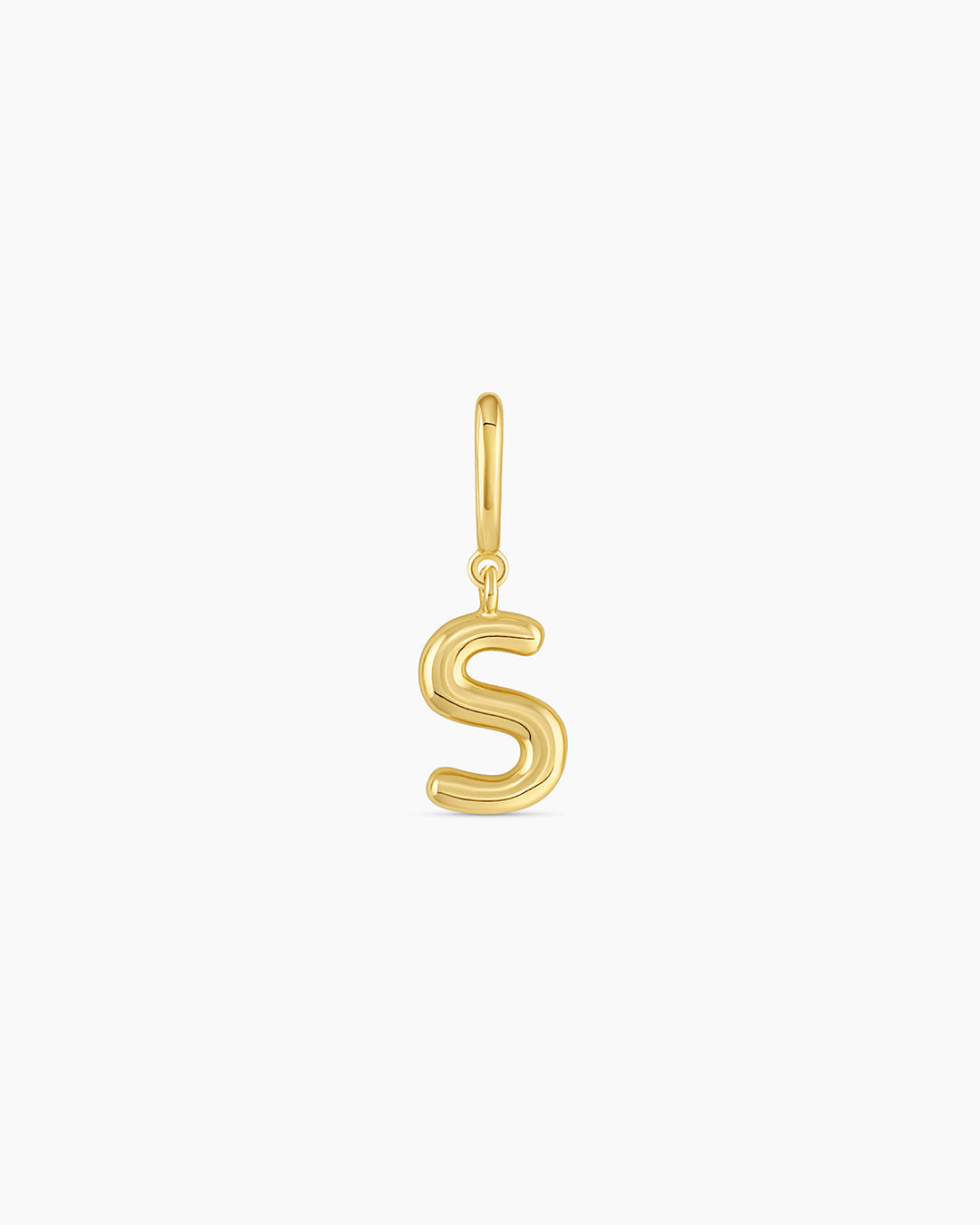 Alphabet Helium Parker Charm #S || option::18K Gold Plated, S
