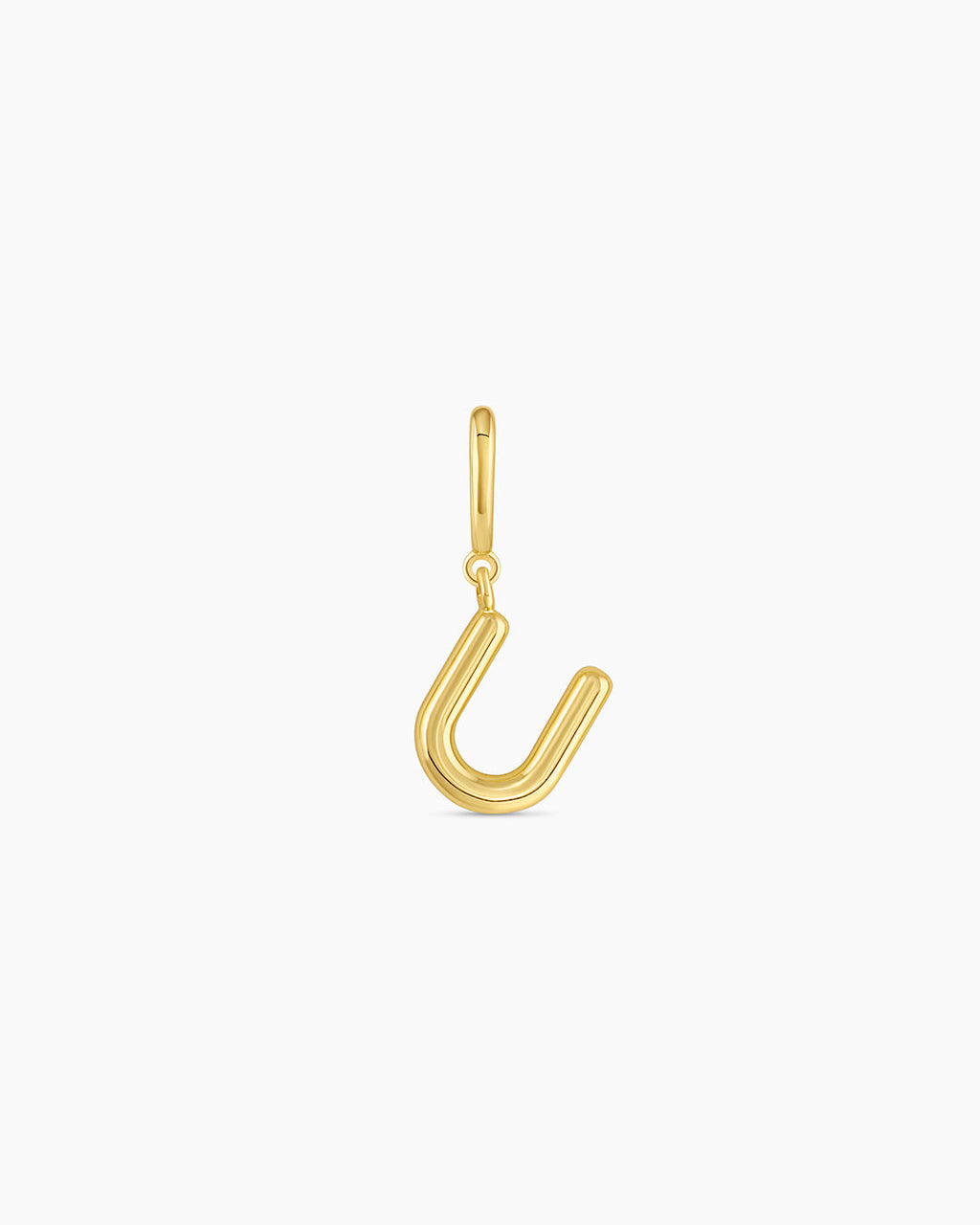 Alphabet Helium Parker Charm #U || option::18K Gold Plated, U