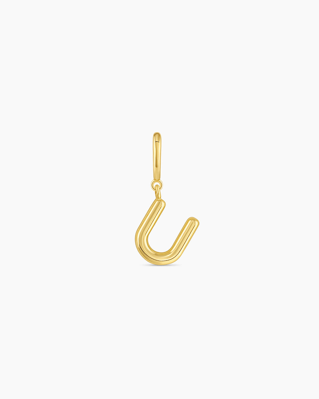 Alphabet Helium Parker Charm #U || option::18K Gold Plated, U