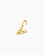 Alphabet Helium Parker Charm #V || option::18K Gold Plated, V