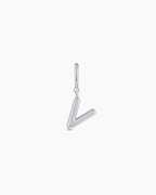 Alphabet Helium Parker Charm || option:: Silver Plated, V