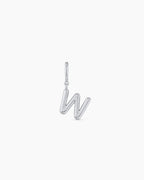Alphabet Helium Parker Charm || option:: Silver Plated, W