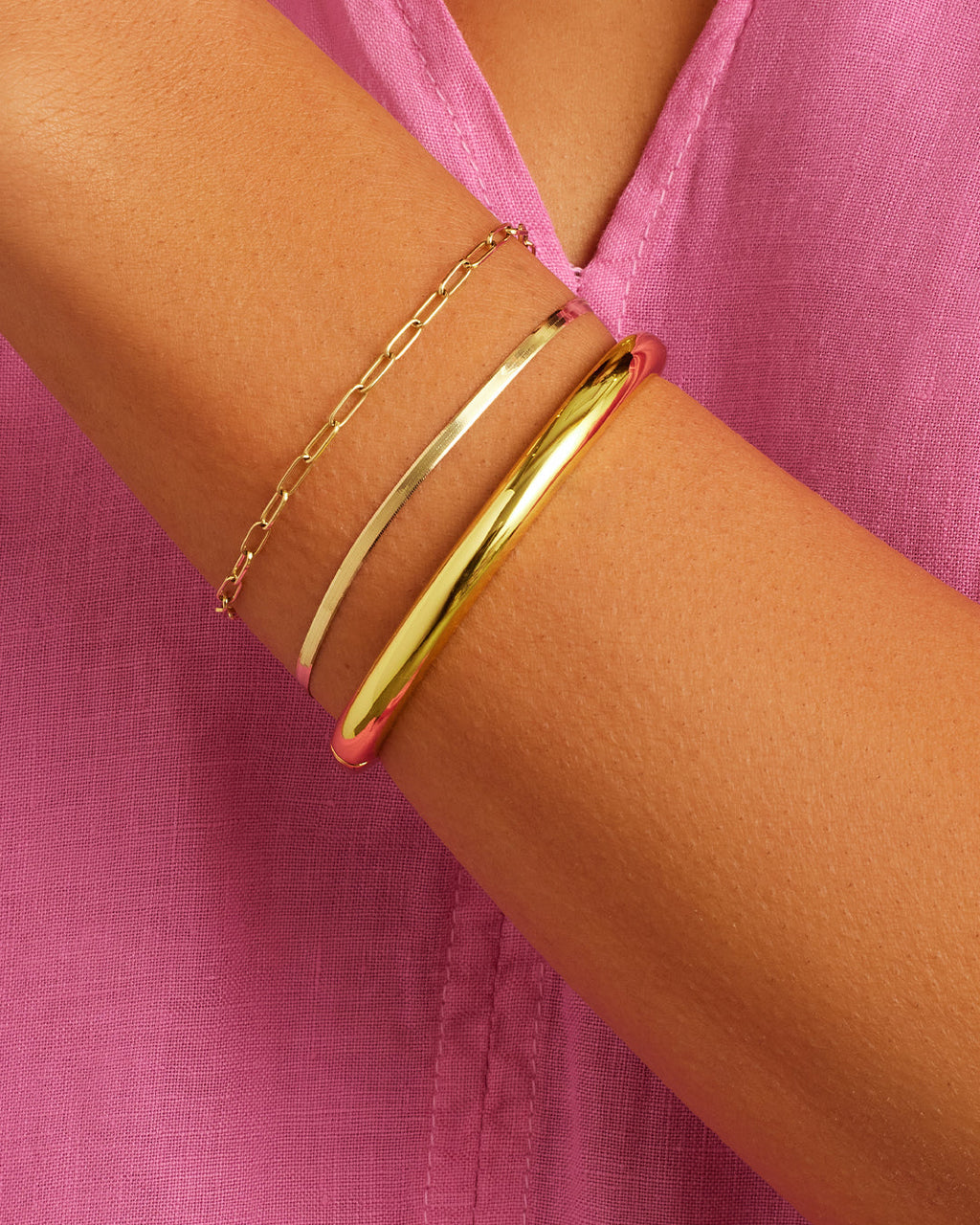 Paseo Cuff (6mm) || option::18K Gold Plated, 6mm