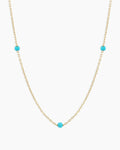 Turquoise Newport Necklace || option::14K Solid Gold