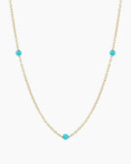 Turquoise Newport Necklace || option::14K Solid Gold