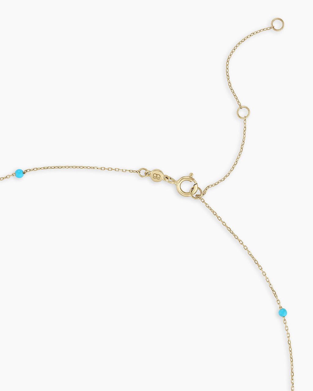 Turquoise Newport Necklace || option::14K Solid Gold
