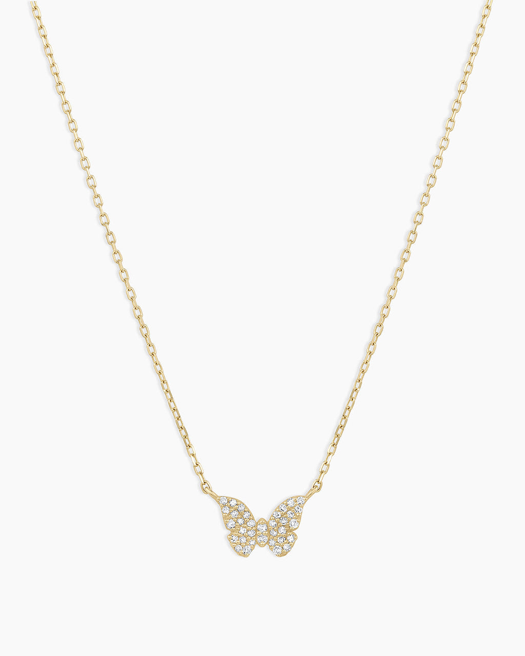 DiamondButterfly Necklace || option::14K Solid Gold
