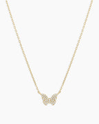 DiamondButterfly Necklace || option::14K Solid Gold