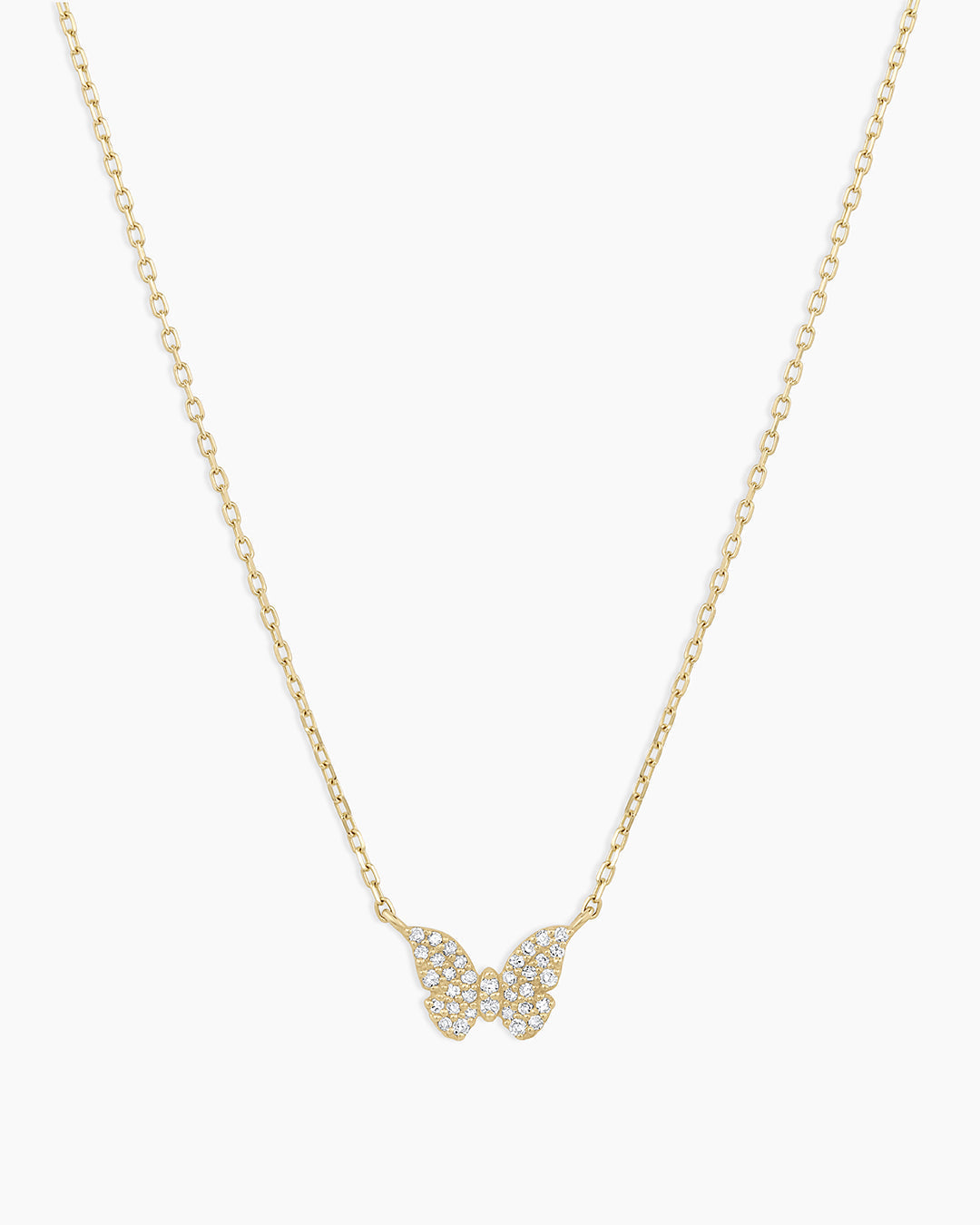 DiamondButterfly Necklace || option::14K Solid Gold