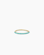 Turquoise Row Ring || option::14K Solid Gold