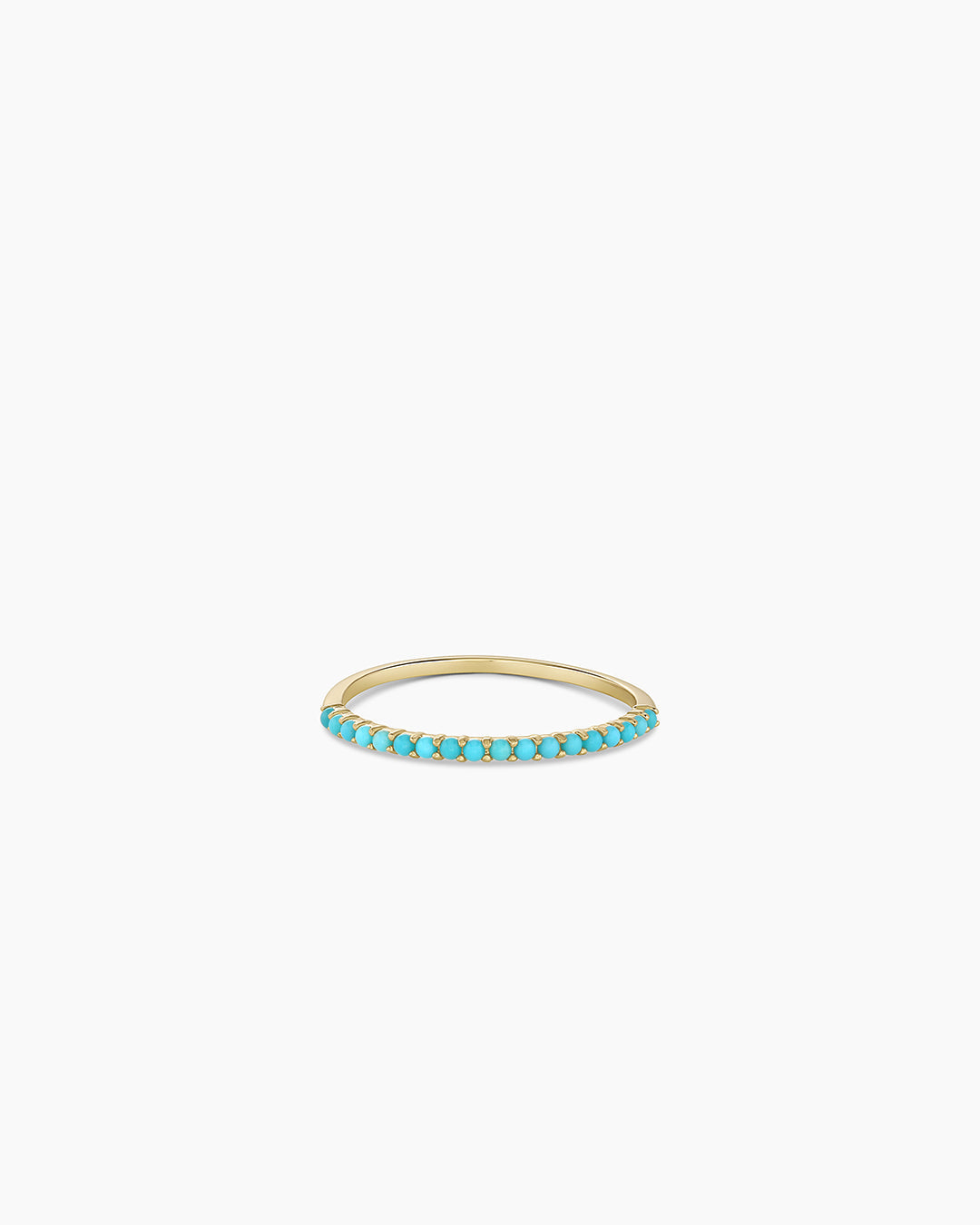 Turquoise Row Ring || option::14K Solid Gold