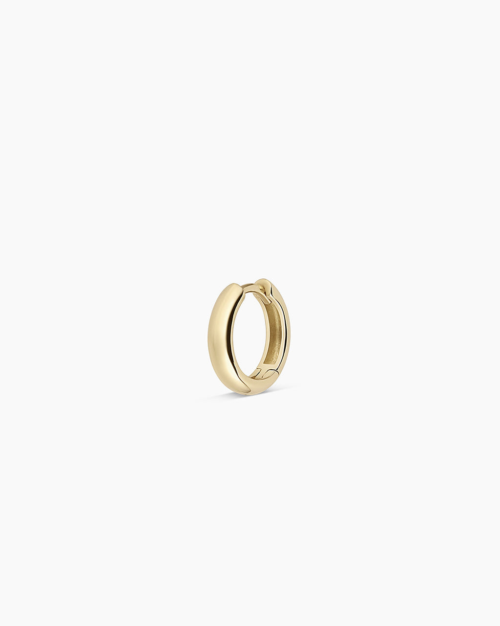 14K Gold Lou Helium Huggie || option::14K Solid Gold, 11mm