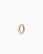 14K Gold Lou Helium Huggie || option::14K Solid Gold, 11mm