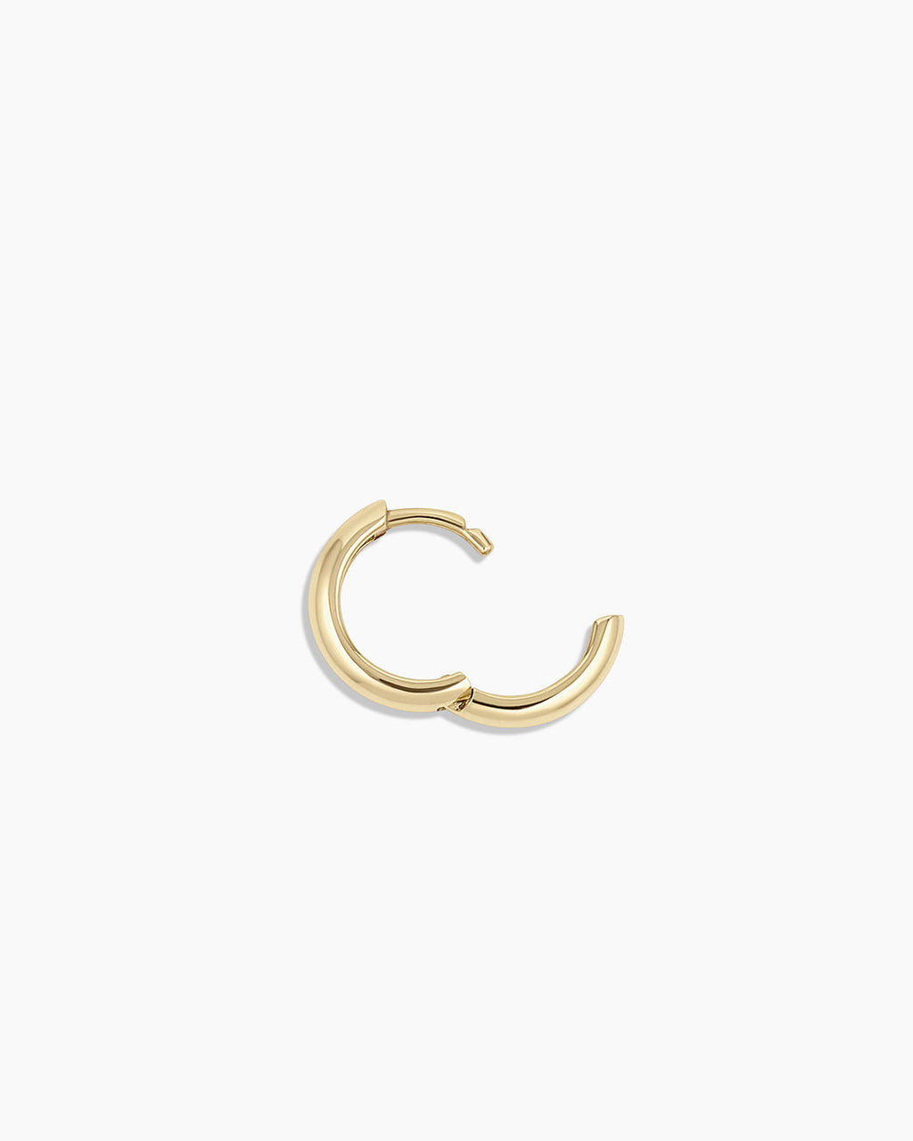 14K Gold Lou Helium Huggie || option::14K Solid Gold, 11mm