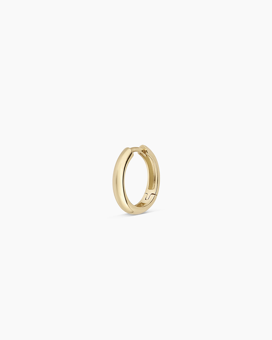 14K Gold Lou Helium Huggie || option::14K Solid Gold, 13mm