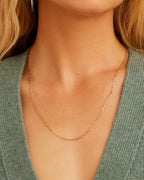 14K Gold Parker Micro Mini Necklace || option::14K Solid Gold, 20 in.