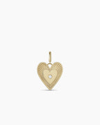 Diamond Love Charm || option::14K Solid Gold