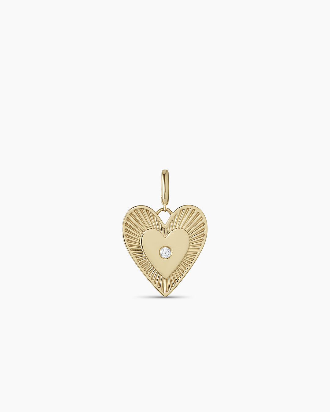 Diamond Love Charm || option::14K Solid Gold