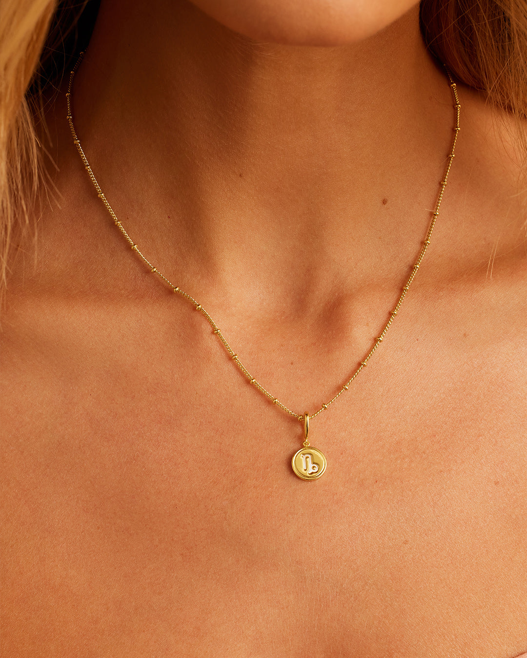 Zodiac Parker Charm || option::18K Gold Plated, Capricorn || set::zodiac-parker-charm-capricorn-stl
