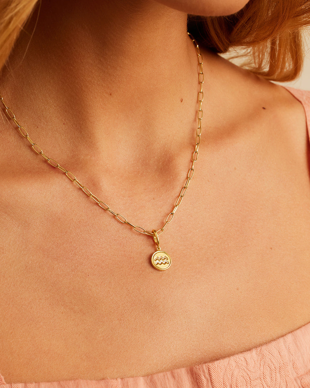 Zodiac Parker Charm || option::18K Gold Plated, Pisces || set::zodiac-parker-charm-pisces-stl