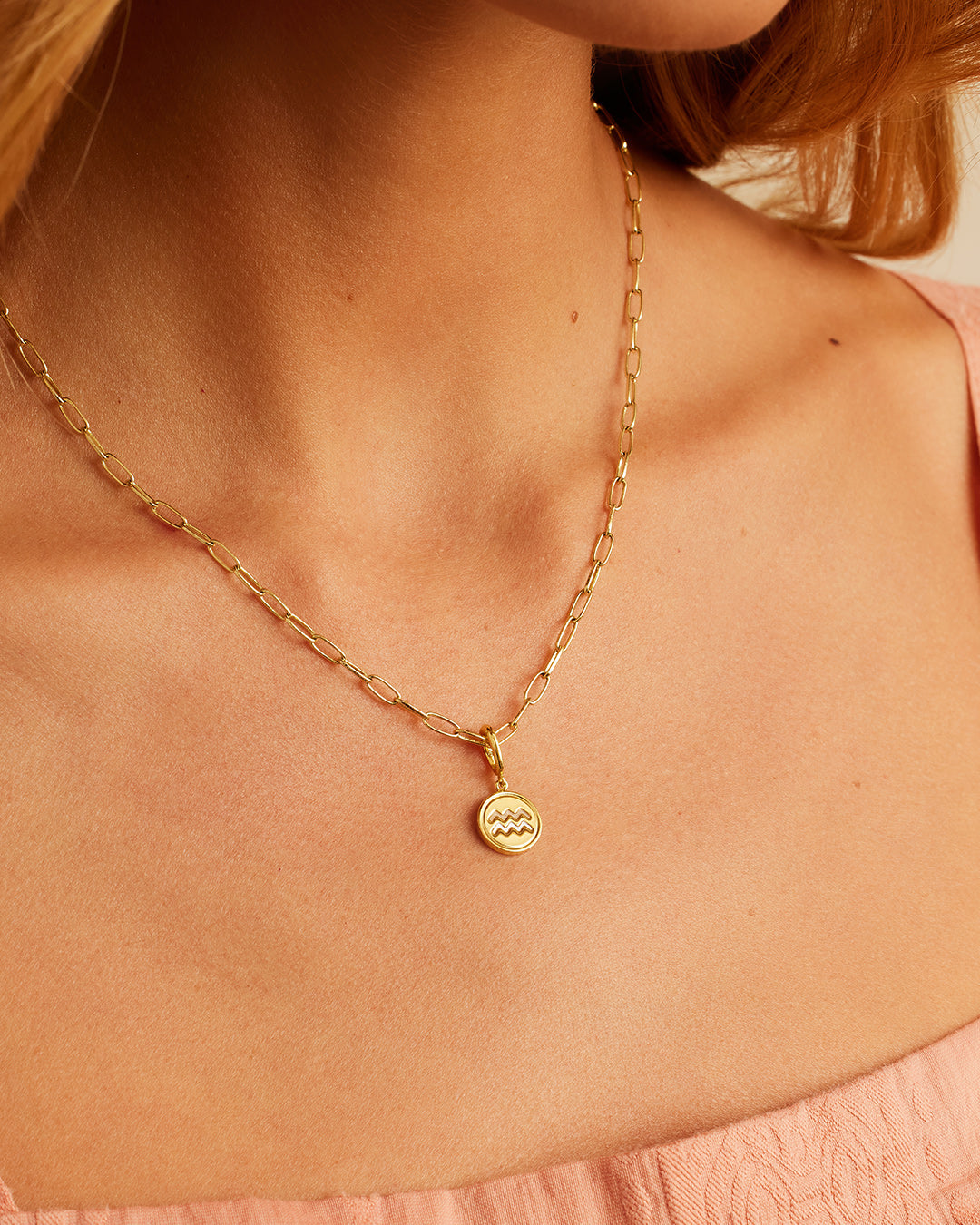 Zodiac Parker Charm || option::18K Gold Plated, Pisces || set::zodiac-parker-charm-pisces-stl