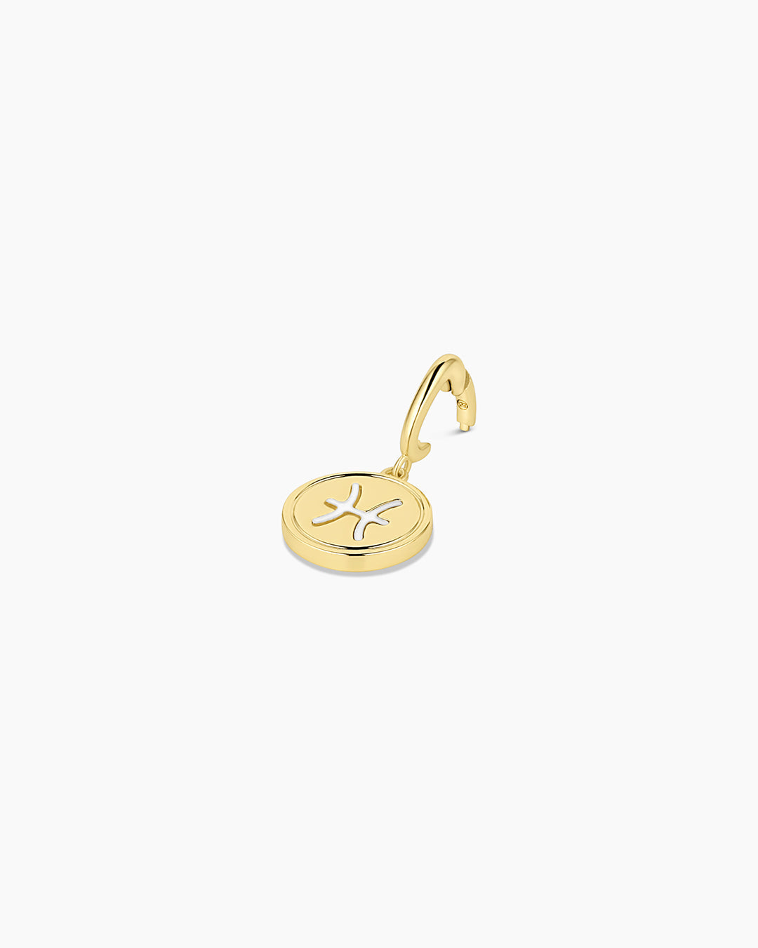 Zodiac Parker Charm || option::18K Gold Plated, Pisces