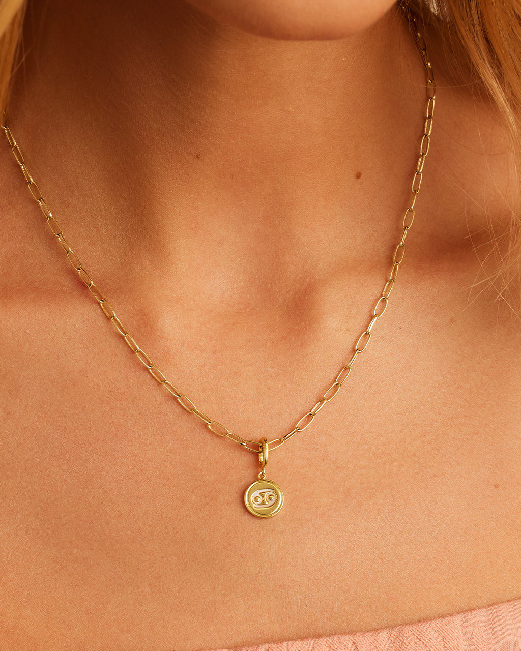 Zodiac Parker Charm || option::18K Gold Plated, Cancer || set::zodiac-parker-charm-aries-stl