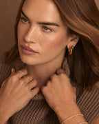 Lou Statement Small Hoops || option::18K Gold Plated || set::lou-statement-small-hoops-stl