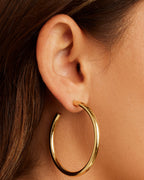 Carter Statement Hoops || option::18K Gold Plated
