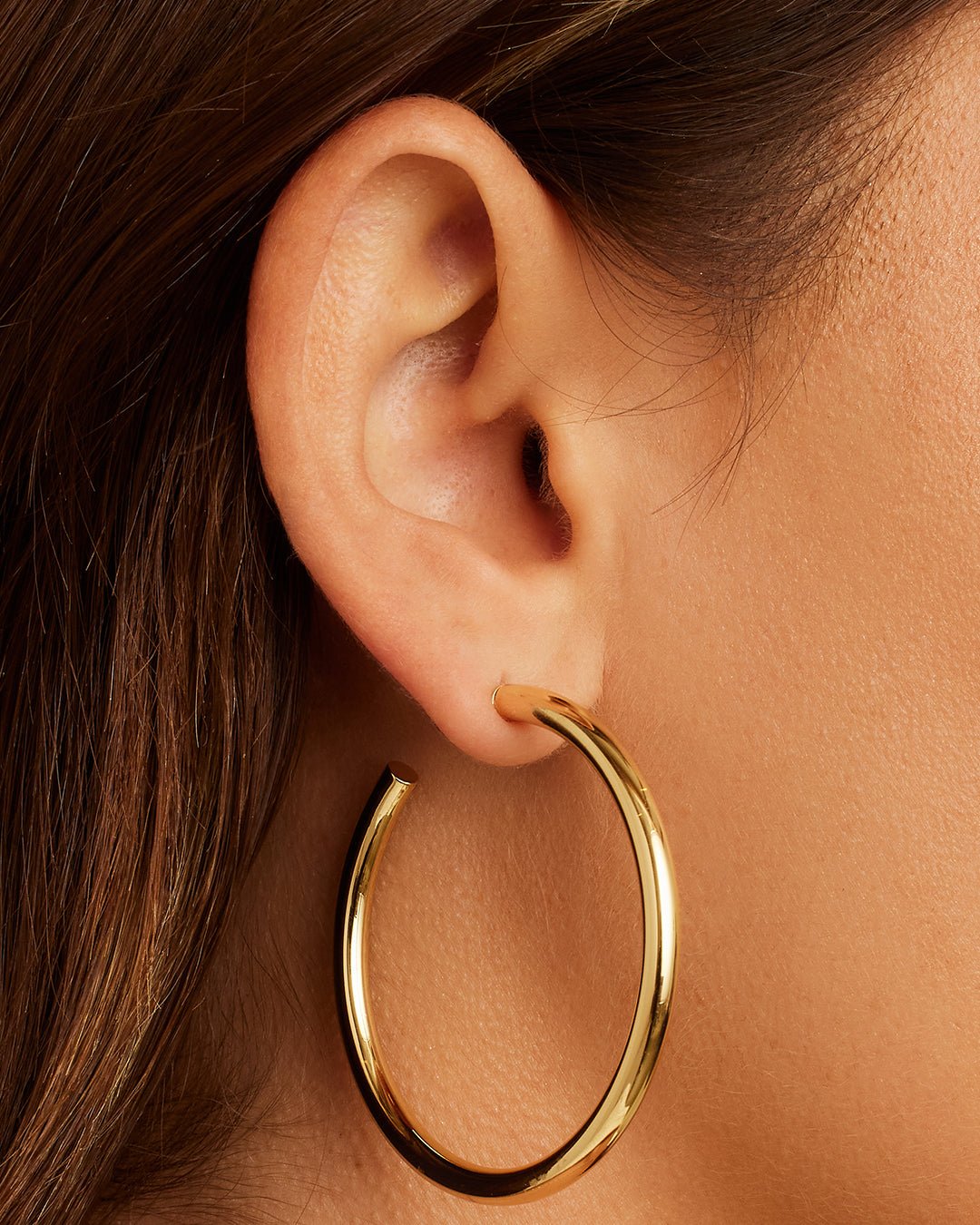 Carter Statement Hoops || option::18K Gold Plated