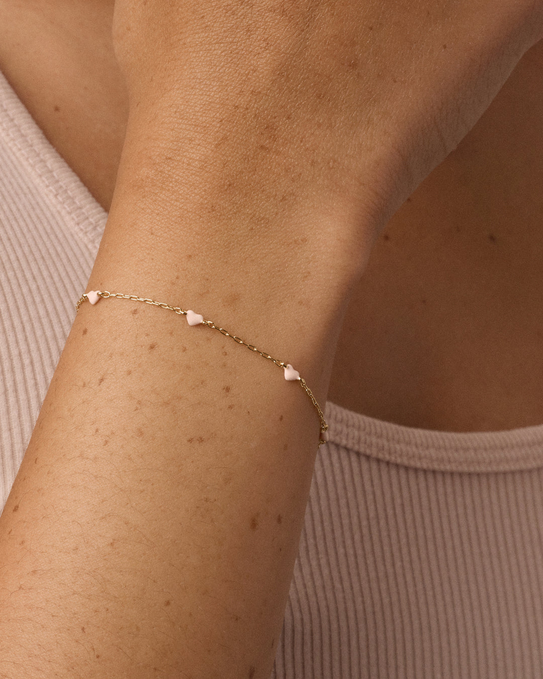 Pink Amour Bracelet || option::18K Gold Plated