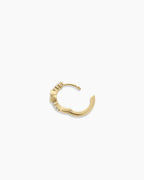 Lab Grown Diamond Circle Charm Huggies || option::14K Solid Gold