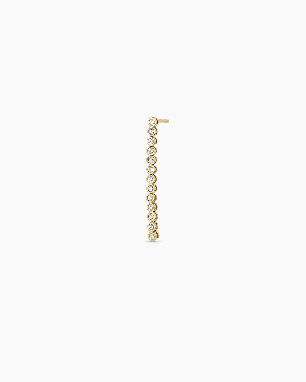 Lab Grown Diamond Classic Tennis Drop Single Earring || option::14K Solid Gold