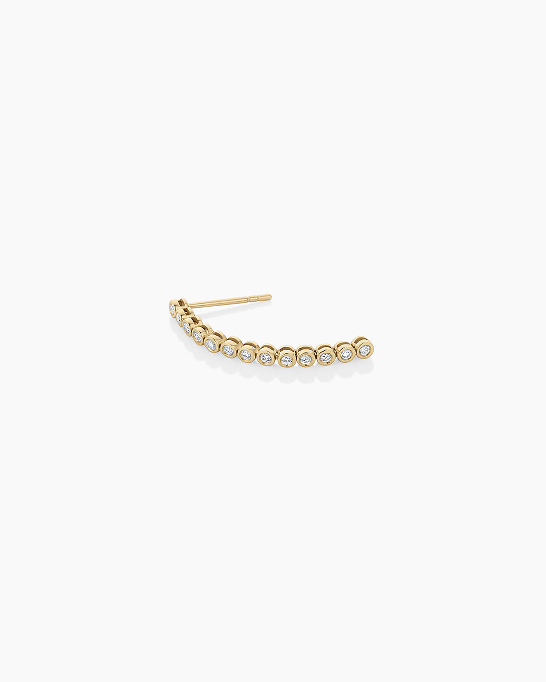 Lab Grown Diamond Classic Tennis Drop Single Earring || option::14K Solid Gold