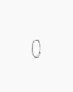14K White Gold Classic 13 mm Huggie || option::14K Solid White Gold, 13mm