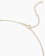 Lab Grown Diamond Circle Charm Row Necklace || option::14K Solid Gold