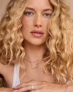 Lab Grown Diamond Circle Charm Row Necklace || option::14K Solid Gold || set::lab-grown-diamond-circle-necklace-stl