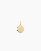 Diamond Zodiac Coin Charm || option::14K Solid Gold, Gemini