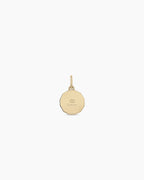 Diamond Zodiac Coin Charm || option::14K Solid Gold, Cancer