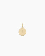 Diamond Zodiac Coin Charm || option::14K Solid Gold, Leo