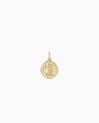 Diamond Zodiac Coin Charm || option::14K Solid Gold, Virgo