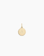 Diamond Zodiac Coin Charm || option::14K Solid Gold, Virgo