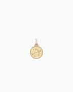 Diamond Zodiac Coin Charm || option::14K Solid Gold, Sagittarius