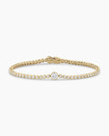 Lab Grown Diamond Circle Charm Tennis Bracelet || option::14K Solid Gold, 6.5 in.