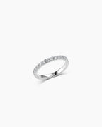 Lab Grown Diamond Eternity Ring || option::14K Solid White Gold, 2mm