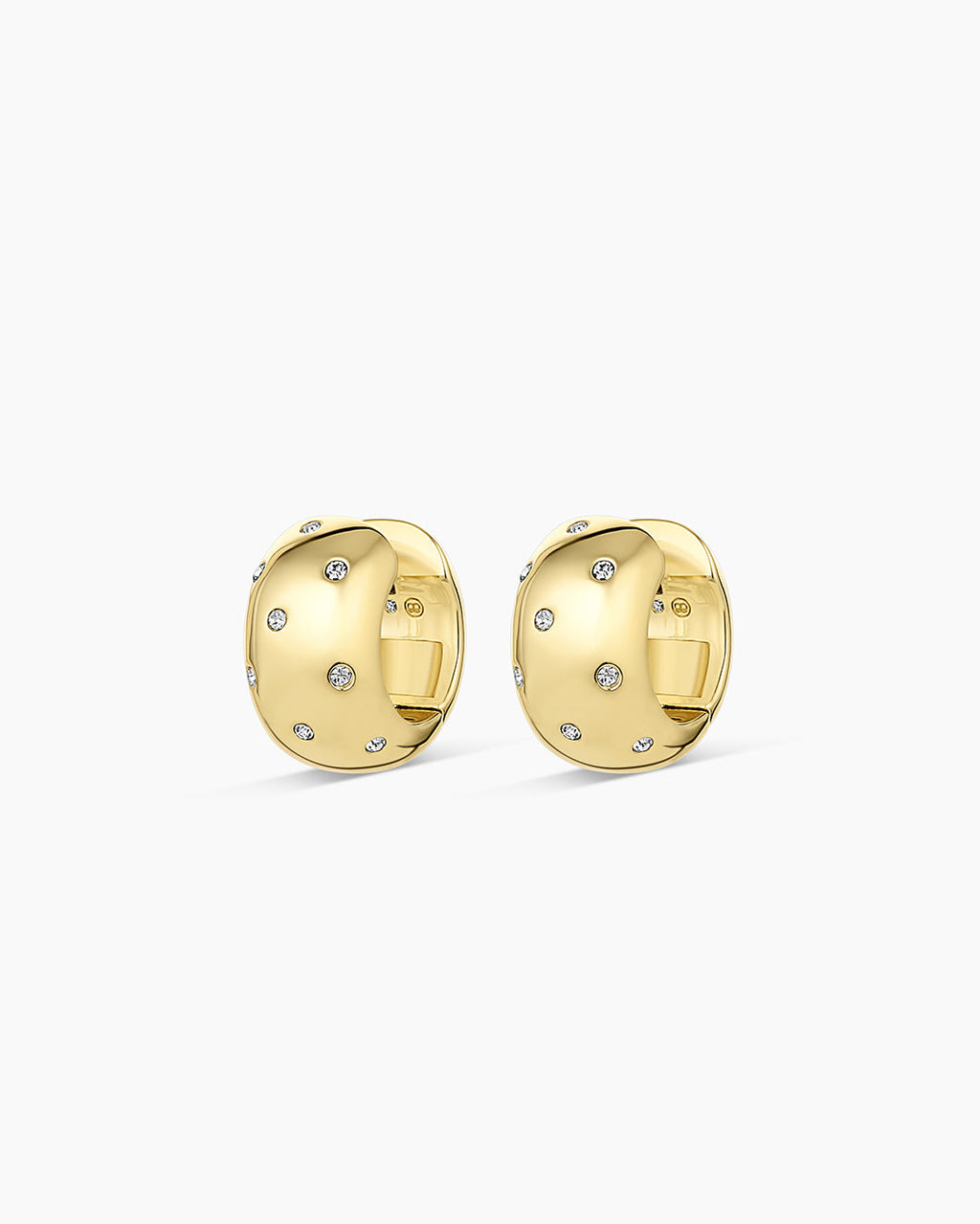 Noel Shimmer Huggies || option::18K Gold Plated