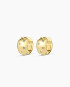 Noel Shimmer Huggies || option::18K Gold Plated