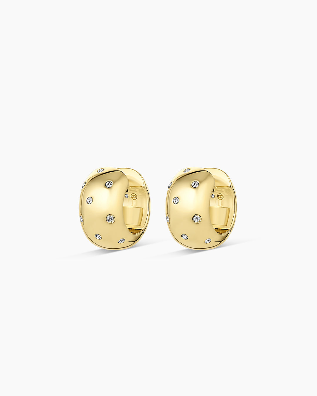 Noel Shimmer Huggies || option::18K Gold Plated