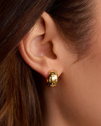 Noel Shimmer Huggies || option::18K Gold Plated